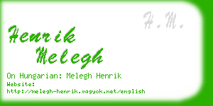 henrik melegh business card